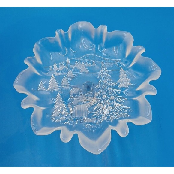 Mikasa Other - Vtg Clear Mikasa Christmas Story Pedestal Footed Small Cake‎ Serving Platter